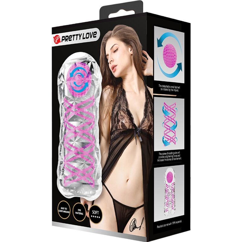 Pretty Love Male Pretty Love - Fantasy Male Masturbator With Internal Spiral And Transparent Balls