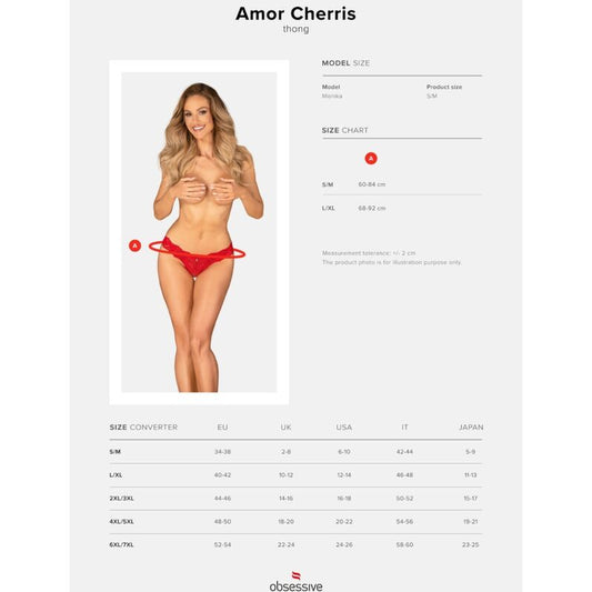 Obsessive Panties & Thong Obsessive - Amor Cherris Thong L/Xl