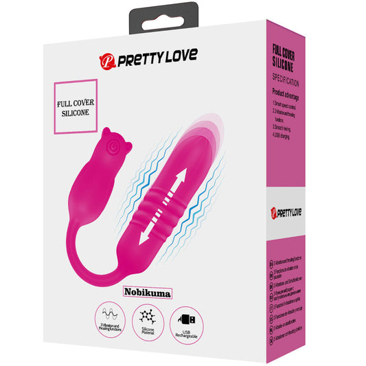 Pretty Love Flirtation Pretty Love - Nobikuma Pink Silicone Vibrating Bullet