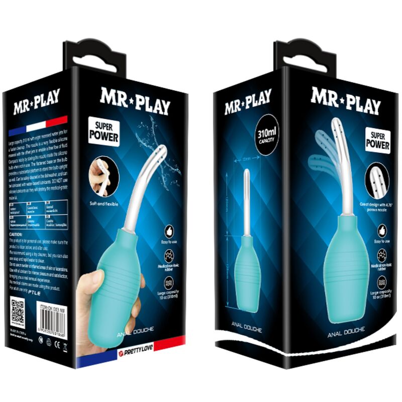 Mr Play Anal Pear Blue Rubber Shower