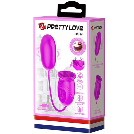 Pretty Love Flirtation Pretty Love - Daisy Dual Egg Rechargeable Vibrator Purple