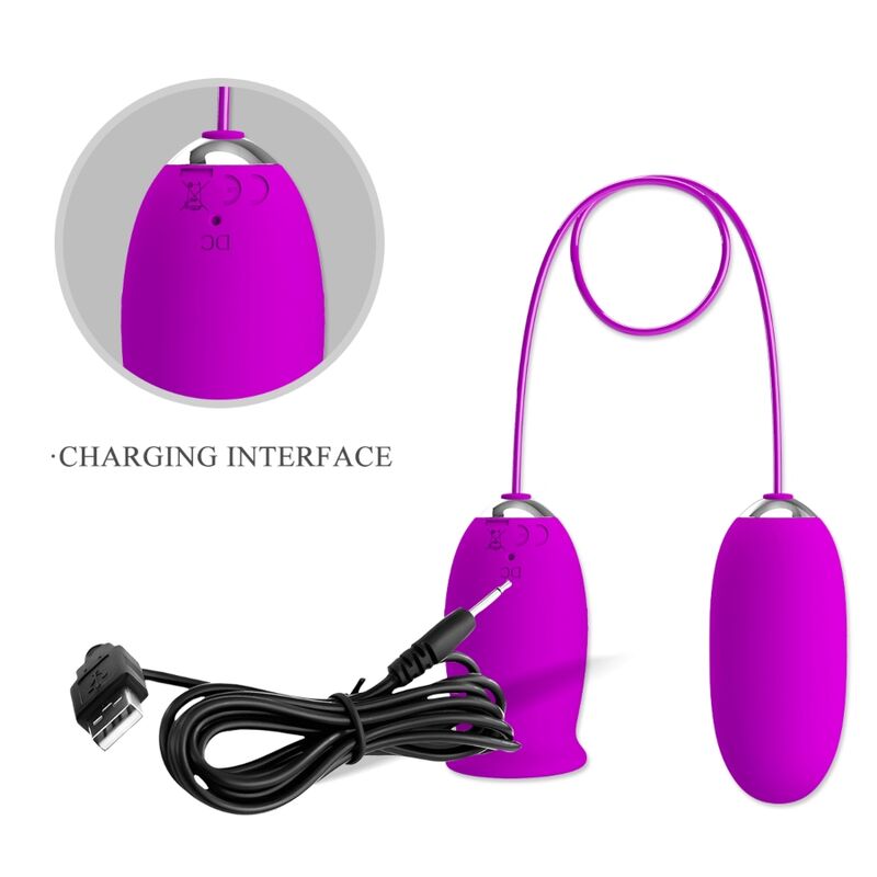 Pretty Love Flirtation Pretty Love - Daisy Dual Egg Rechargeable Vibrator Purple