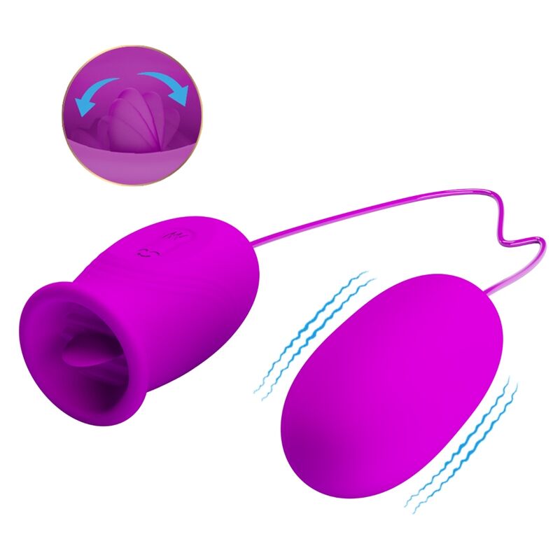 Pretty Love Flirtation Pretty Love - Daisy Dual Egg Rechargeable Vibrator Purple