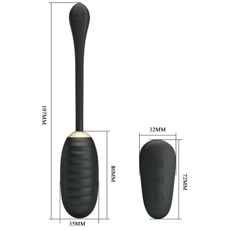 Pretty Love Smart Pretty Love - Doreen Luxury Rechargeable Vibrating Egg Black Remote Control