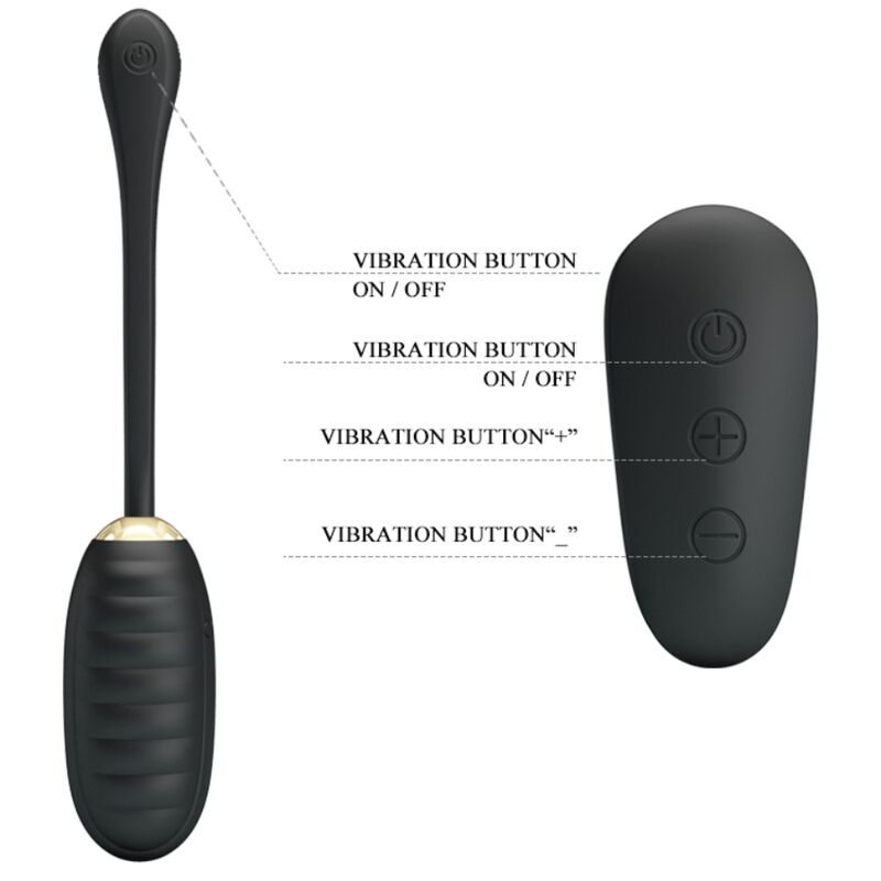Pretty Love Smart Pretty Love - Doreen Luxury Rechargeable Vibrating Egg Black Remote Control
