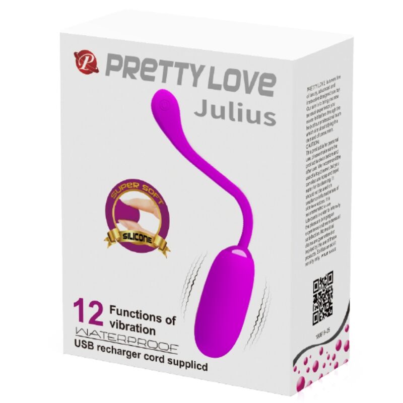 Pretty Love Smart Pretty Love - Julius Waterproof-Rechargeable Vibrating Egg Purple