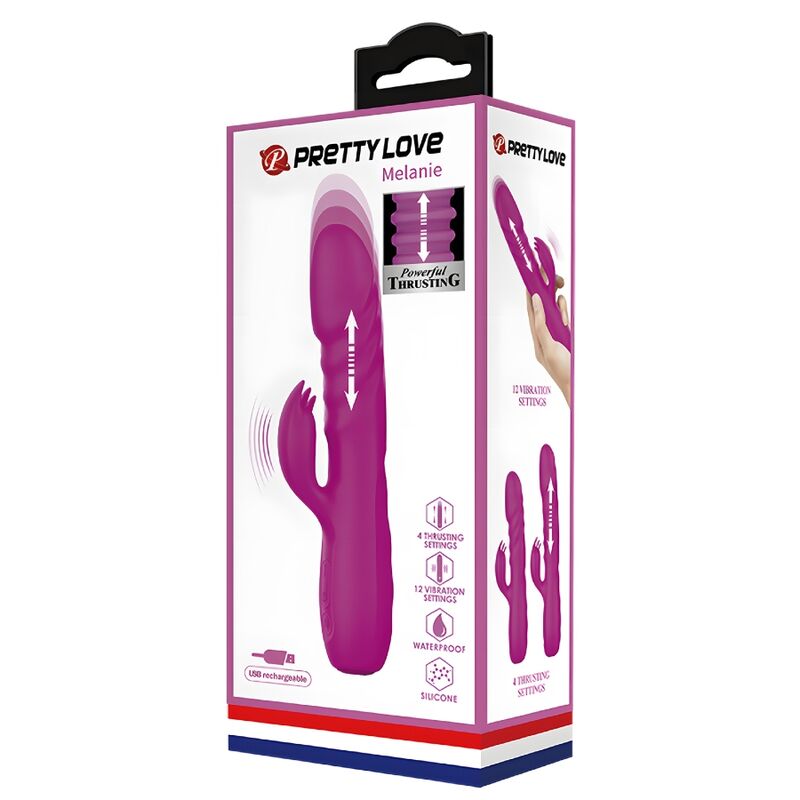 Pretty Love Flirtation Pretty Love - Melanie Purple Rechargeable Rabbit Vibrator