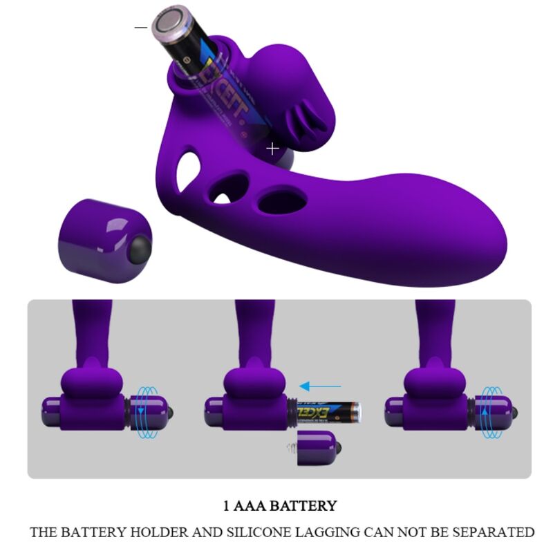 Pretty Love Male Pretty Love - Orlando Purple Vibrator Finger Cover