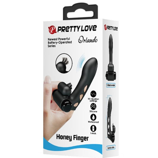 Pretty Love Male Pretty Love - Orlando Black Vibrator Finger Cover