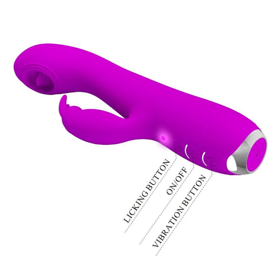 Pretty Love C-Type Pretty Love - Rachel Rechargeable Vibrator With Purple Sucker