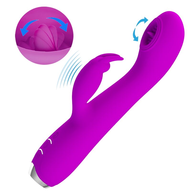 Pretty Love C-Type Pretty Love - Rachel Rechargeable Vibrator With Purple Sucker