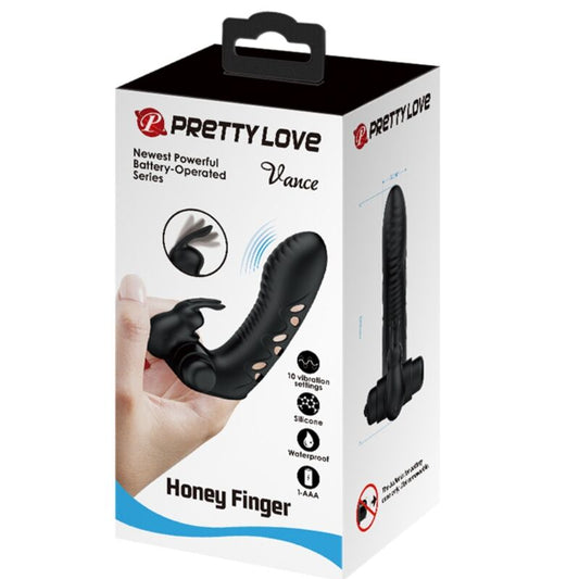 Pretty Love Male Pretty Love - Vance Black Rabbit Vibrator Finger Cover