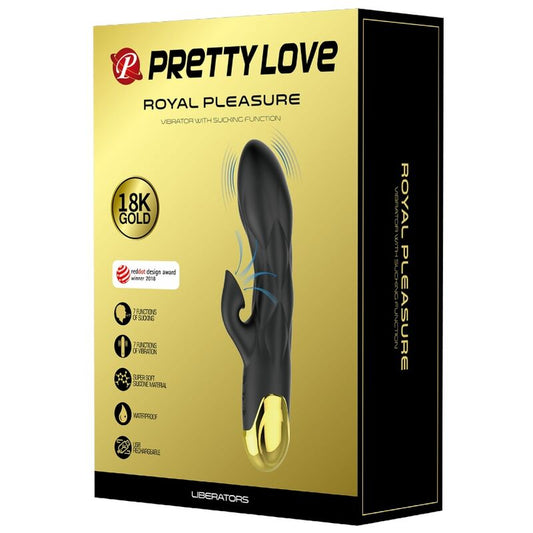 Pretty Love C-Type Pretty Love - Black Rechargeable Gold Plated Luxury Vibrator