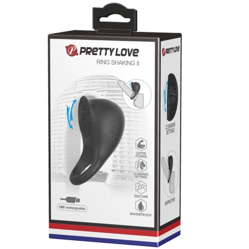 Pretty Love Male Pretty Love - Vibrating Penis Ring With Black Tongue