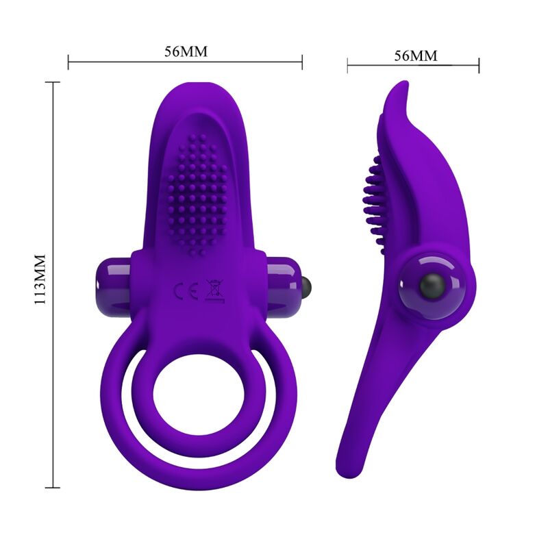 Pretty Love Male Pretty Love - Purple Vibrating Penis Ring