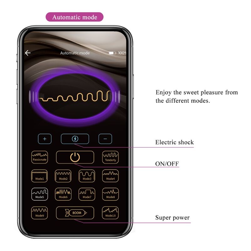 Pretty Love Bottom Pretty Love - Jefferson App Controlled Anal Plug Black