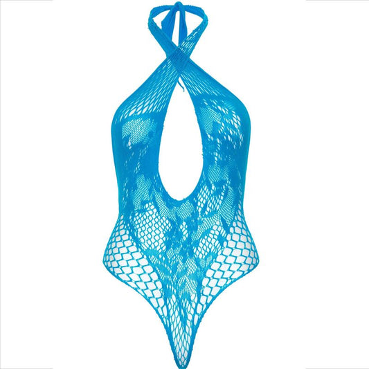 Leg Avenue Teddies Leg Avenue - Teddy Halter With Lace Blue