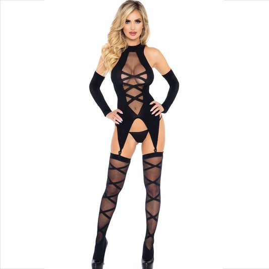 Leg Avenue Sets Leg Avenue - Set 3 Pieces Body + Stockings + Sleeves