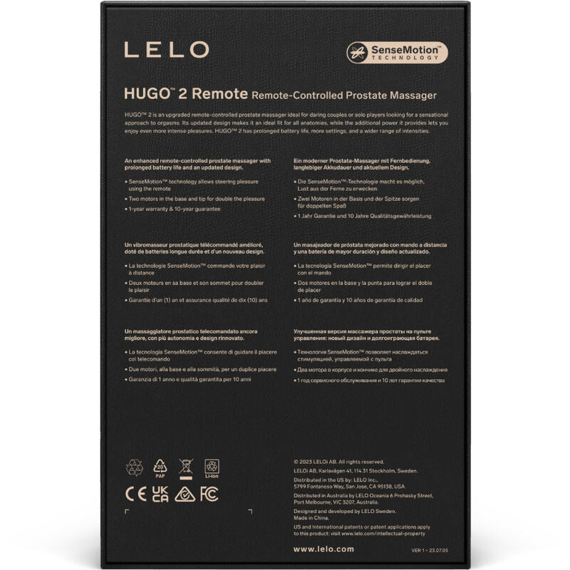 Lelo Hugo 2 Masajeador De Prostata Control Remoto Verde