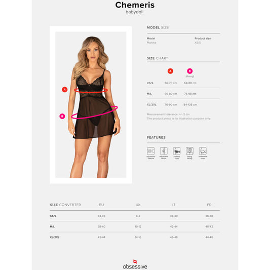 Obsessive Sets Obsessive - Chemeris Set Badydoll & Tanga Xs/S