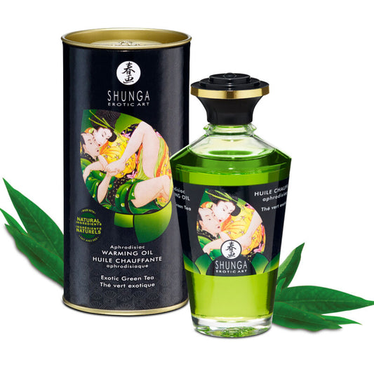 Shunga Oils Shunga - Organic Green Tea Heat Effect Massage Oil 100 Ml
