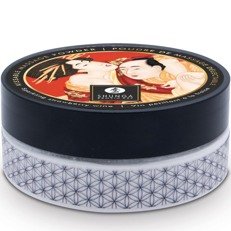 Shunga Body Power Shunga - Strawberry Edible Massage Powder Kit