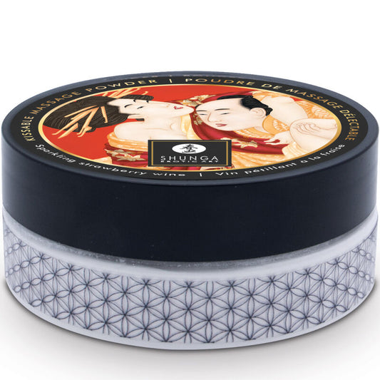 Shunga Body Power Shunga - Strawberry Edible Massage Powder Kit