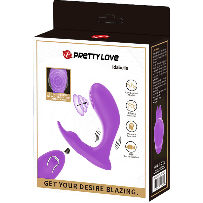 Pretty Love Bottom Pretty Love - Idabelle Vibration & Pulsation Remote Control Violet