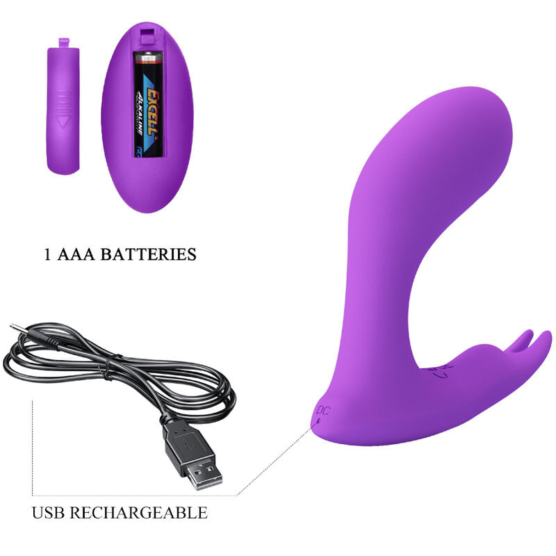Pretty Love Bottom Pretty Love - Idabelle Vibration & Pulsation Remote Control Violet