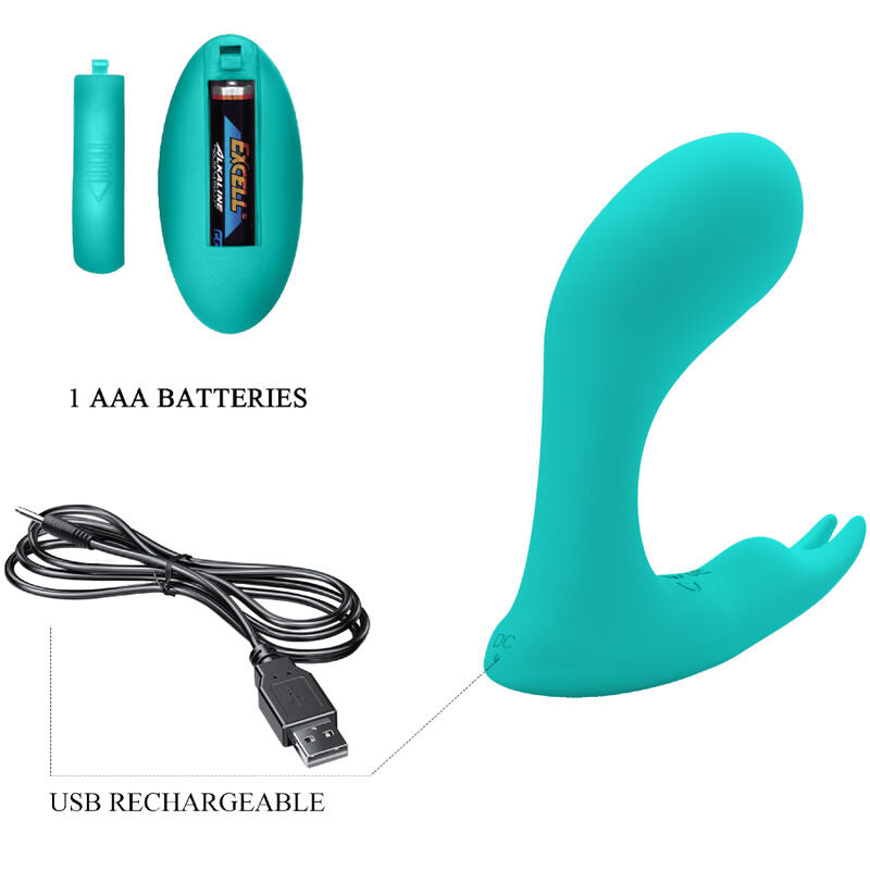 Pretty Love Bottom Pretty Love - Idabelle Vibration & Pulsation Remote Control Blue