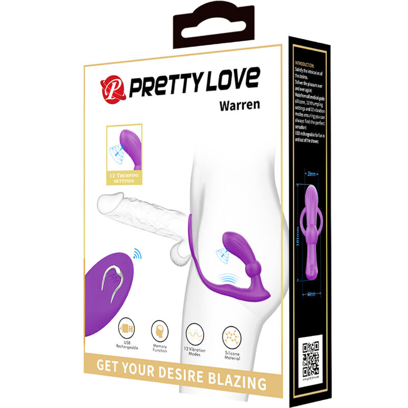 Pretty Love Bottom Pretty Love - Warren Violet Anal Ring & Vibrator