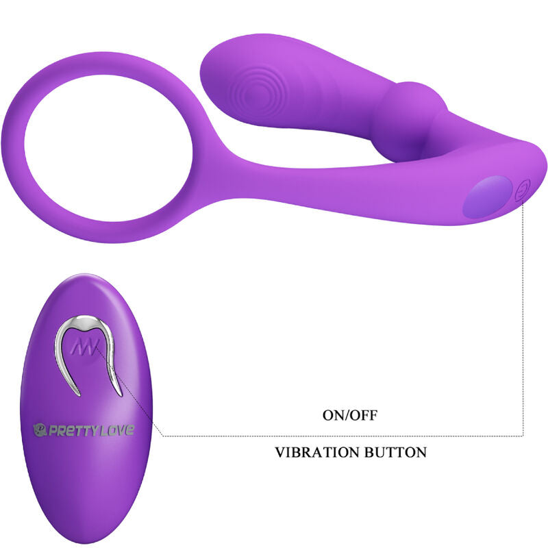 Pretty Love Bottom Pretty Love - Warren Violet Anal Ring & Vibrator