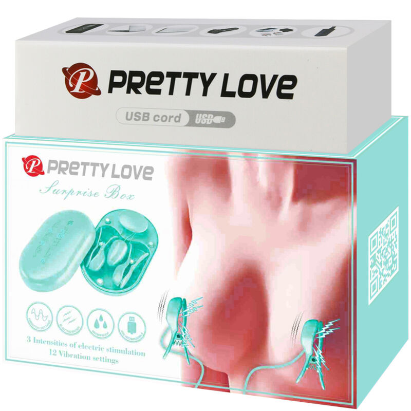 Pretty Love Flirtation Pretty Love - Surprise Box Blue Electro Stimulation Tweezers