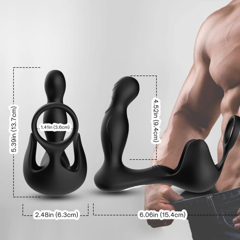Armony For Him Armony - Surround Vibrator Anal & Stimulator Testiculos & Ring Remote Control Black