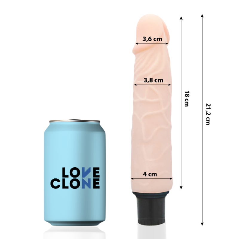 Loveclone Finn Self Lubrication Vibrator 21.2 Cm -O- 3.8 Cm