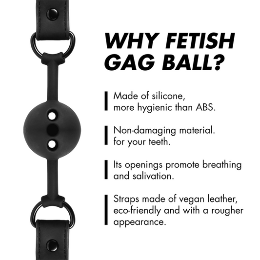 Fetish Submissive Bondage Breathable Silicone Ball Gag