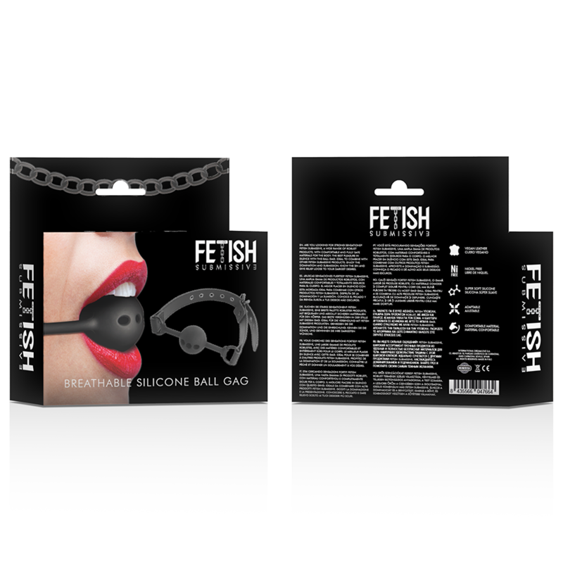 Fetish Submissive Bondage Breathable Silicone Ball Gag