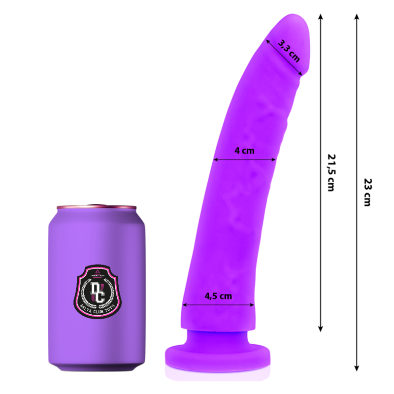 Deltaclub Delta Club - Toys Lilac Dildo Medical Silicone 23 Cm -O- 4.5 Cm