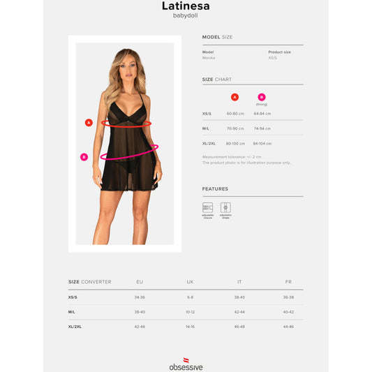 Obsessive Babydoll Obsessive - Latinesa Babydoll & Tanga Xs/S