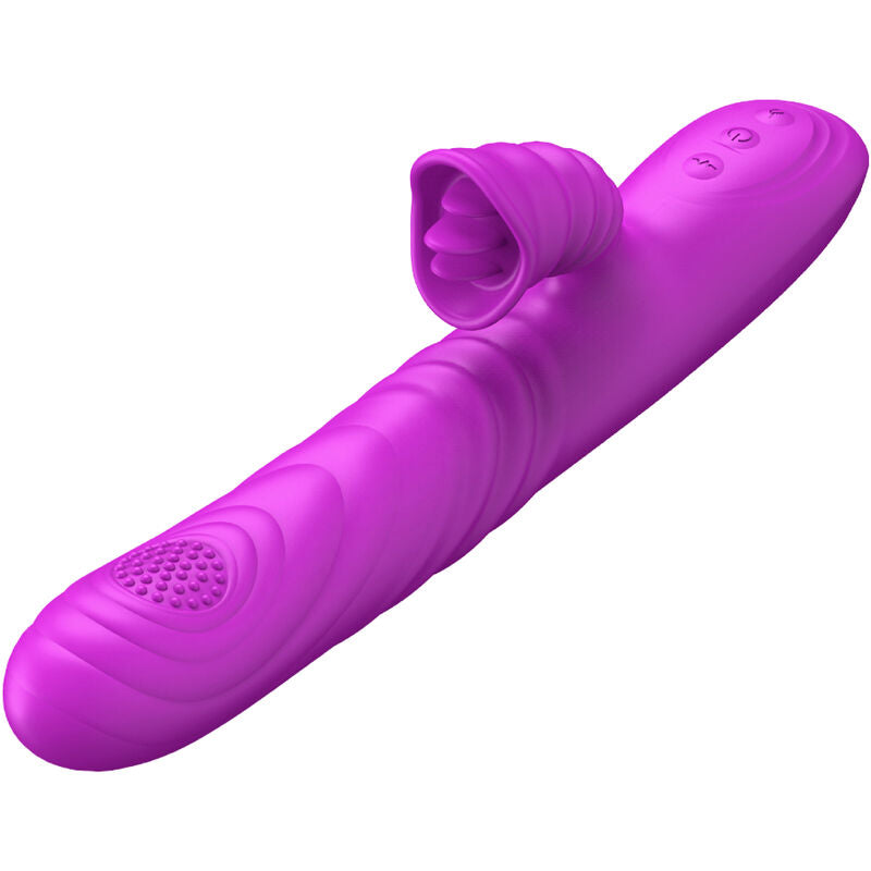 Armony Vibrators Armony - Angelia Multifunction Vibrator With Stimulating Tongue Violet Heat Effect