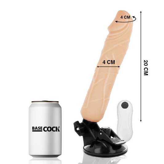 Basecock Realistic Vibrator Remote Control Flesh 20 Cm -O- 4 Cm