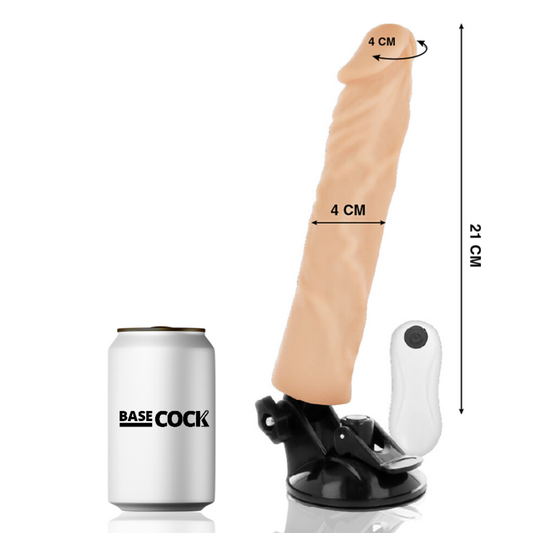 Basecock Realistic Vibrator Remote Control Flesh 21 Cm -O- 4 Cm
