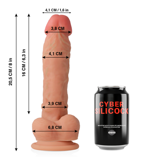 Cyber Silicock Ultra Realistic Soft Liquid Silicone Dong 20.5 Cm -O- 4.1 Cm