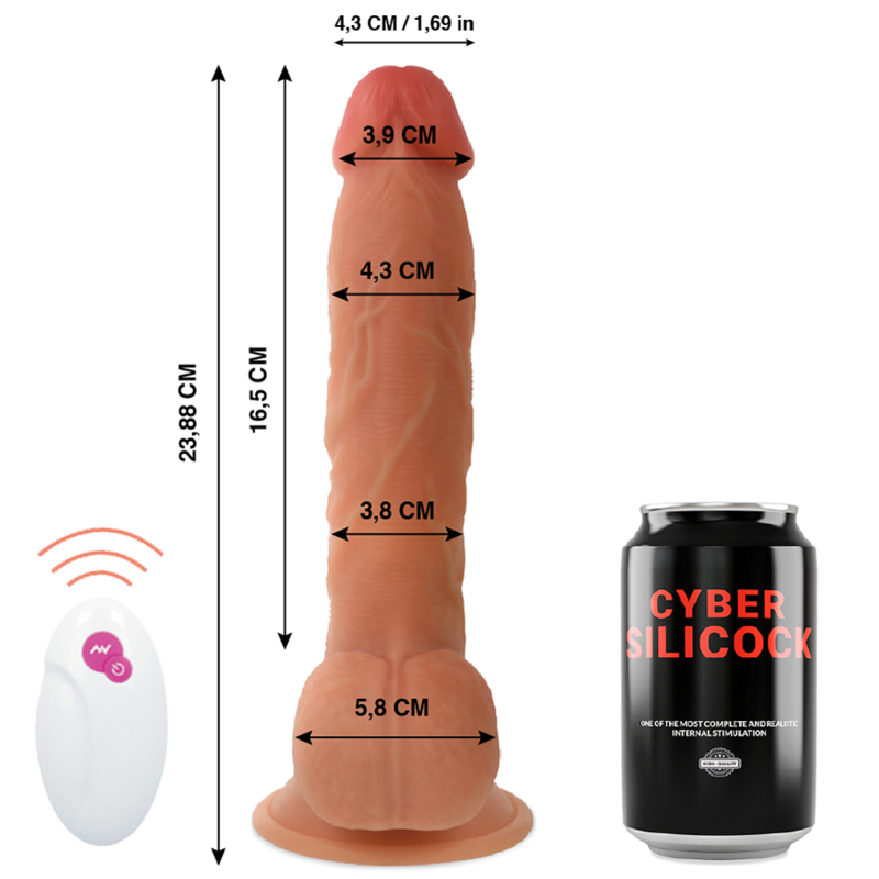 Cyber Silicock Remote Control Realistic Mr John 23.88 Cm -O- 4.3 Cm