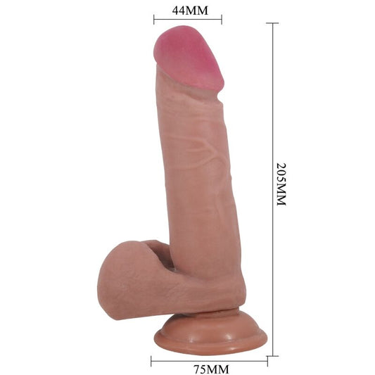 Pretty Love High Grade Pretty Love - Sliding Skin Series Realistic Dildo With Sliding Skin Suction Cup Flesh 20.5 Cm