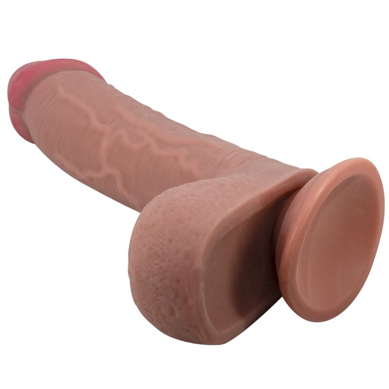 Pretty Love High Grade Pretty Love - Sliding Skin Series Realistic Dildo With Sliding Skin Suction Cup Brown 23.4 Cm