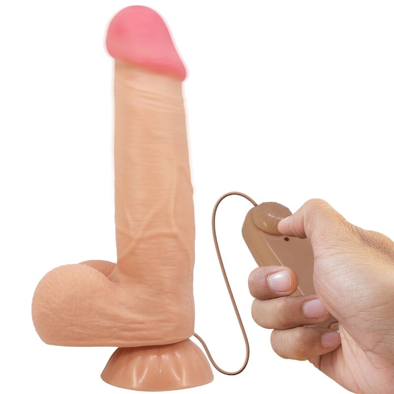 Pretty Love High Grade Pretty Love - Sliding Skin Series Realistic Dildo With Sliding Skin Suction Cup Remote Control Flesh 21.8 Cm
