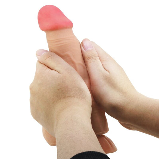 Pretty Love High Grade Pretty Love - Sliding Skin Series Realistic Dildo With Sliding Skin Suction Cup Remote Control Flesh 21.8 Cm
