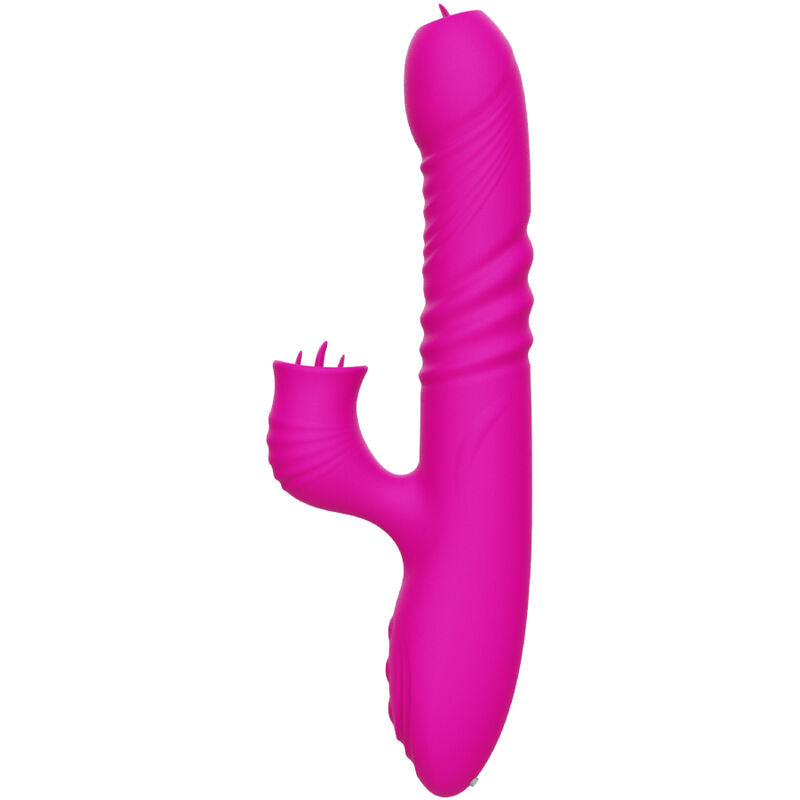 Armony Vibrators Armony - Fanny Multifunction Double Tongue Vibrator Fuchsia Heat Effect