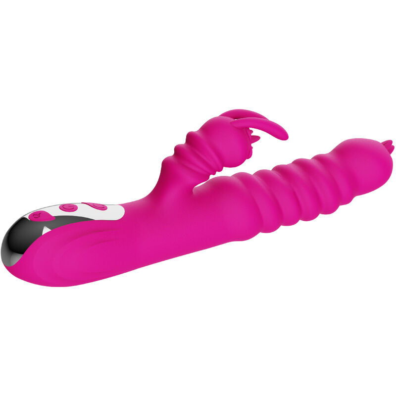 Armony Vibrators Armony - Rabbit Double Tongue Multifunction Vibrator Fuchsia Heat Effect